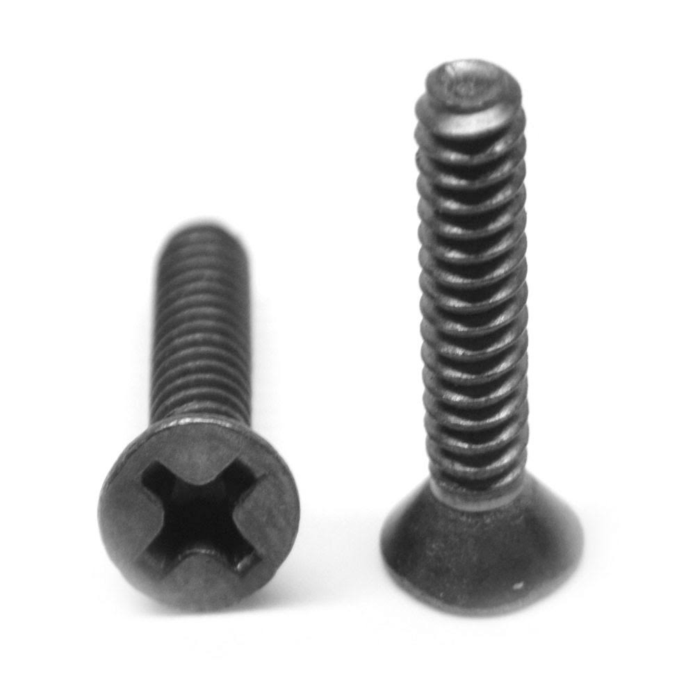 #6-32 x 1 3/4 Coarse Thread Machine Screw Phillips Flat Head Low Carbon Steel Black Oxide KVG0_A4BSK02