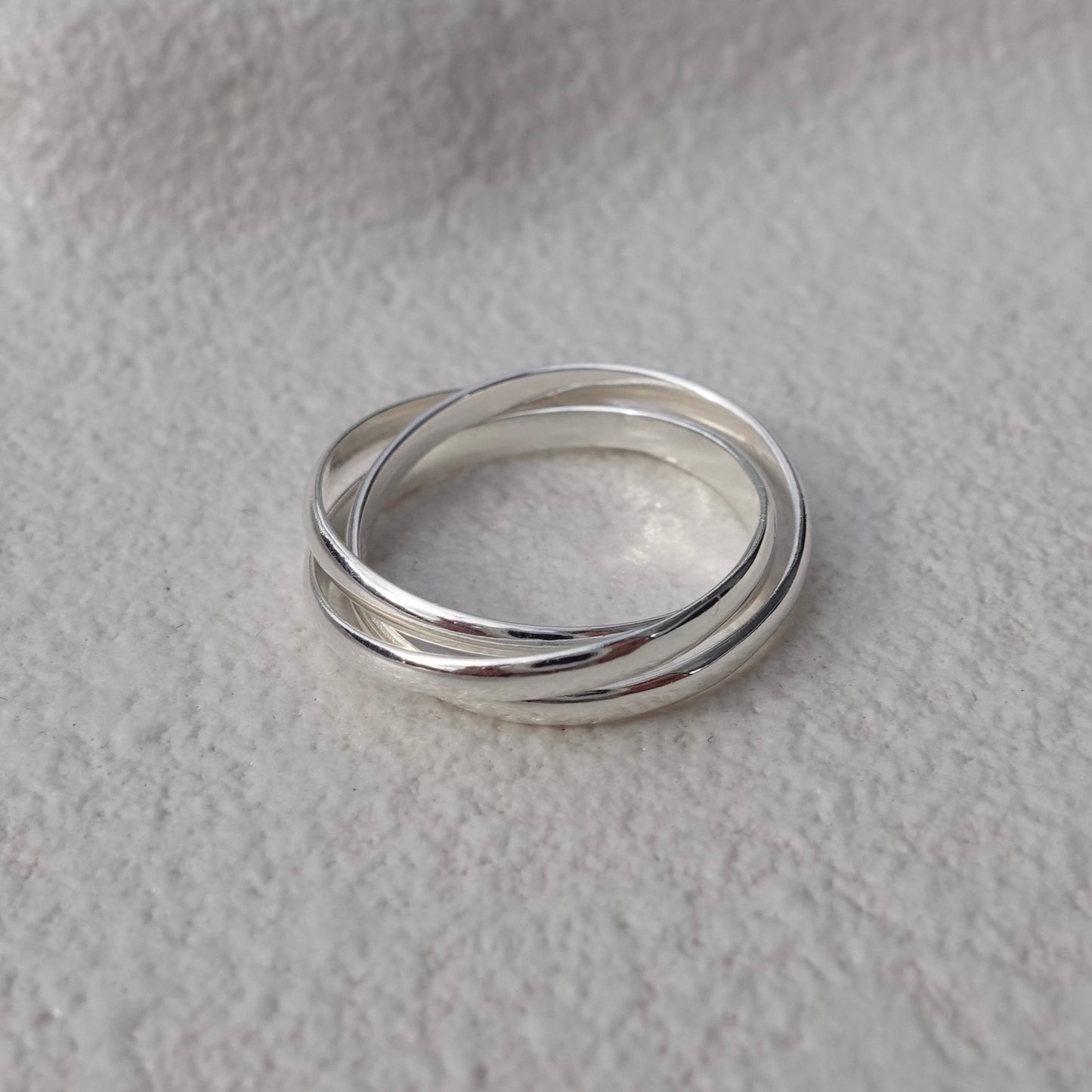 Silver 3 Loops Rings