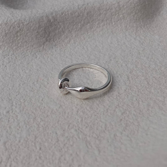 Silver Captured Orb Ring