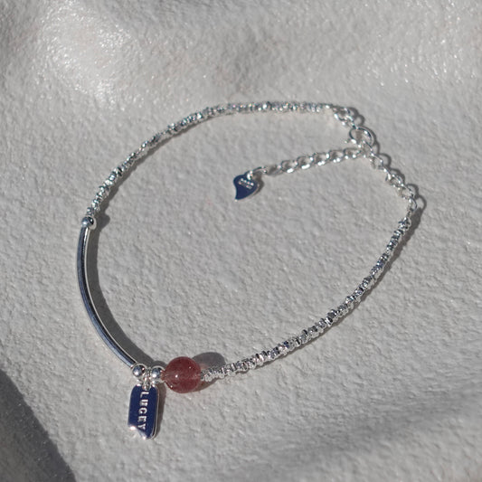 Silver Crimson Charm Bracelet